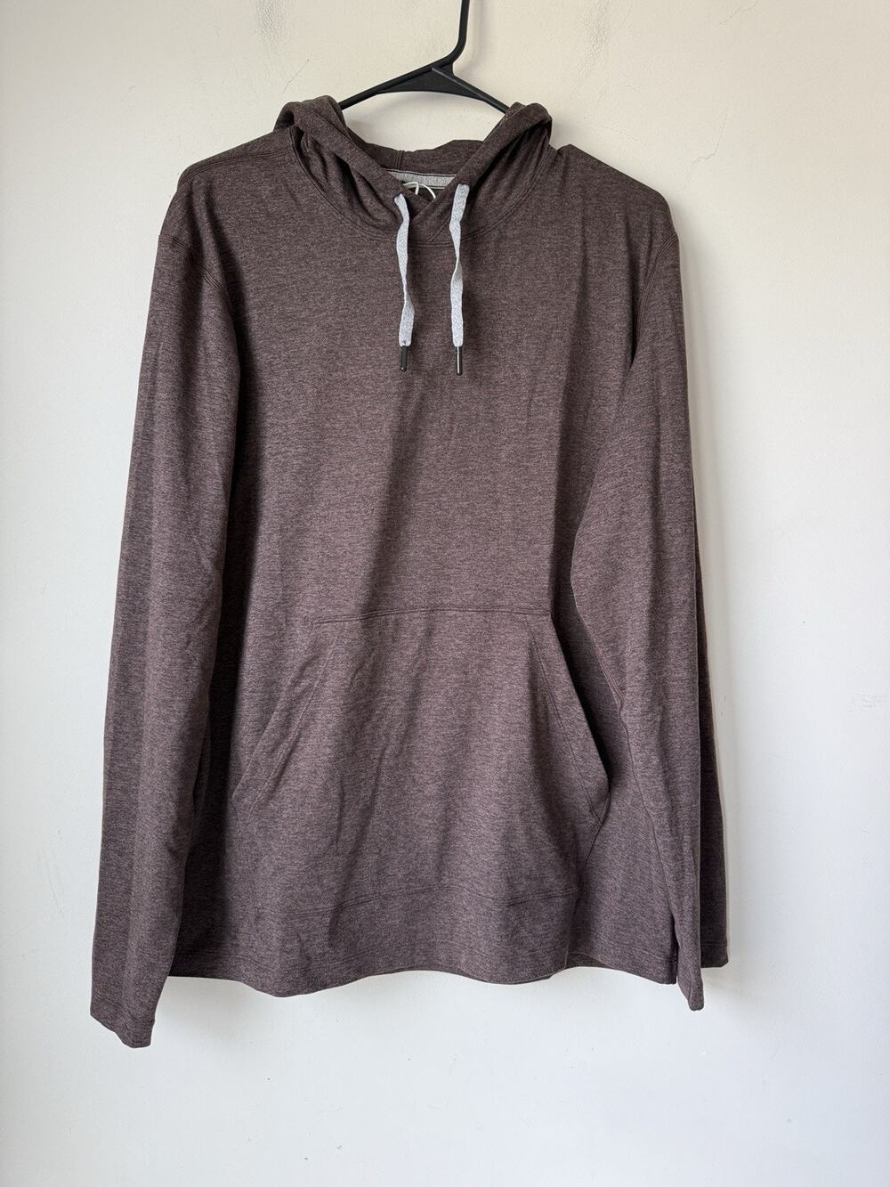 Lululemon Soft Jersey Hoodie Large Brown Pullover Athletic LM3EXOS Sweatshirt